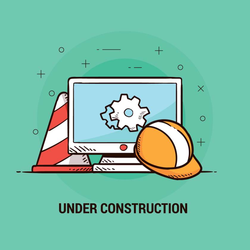 website under construction banner